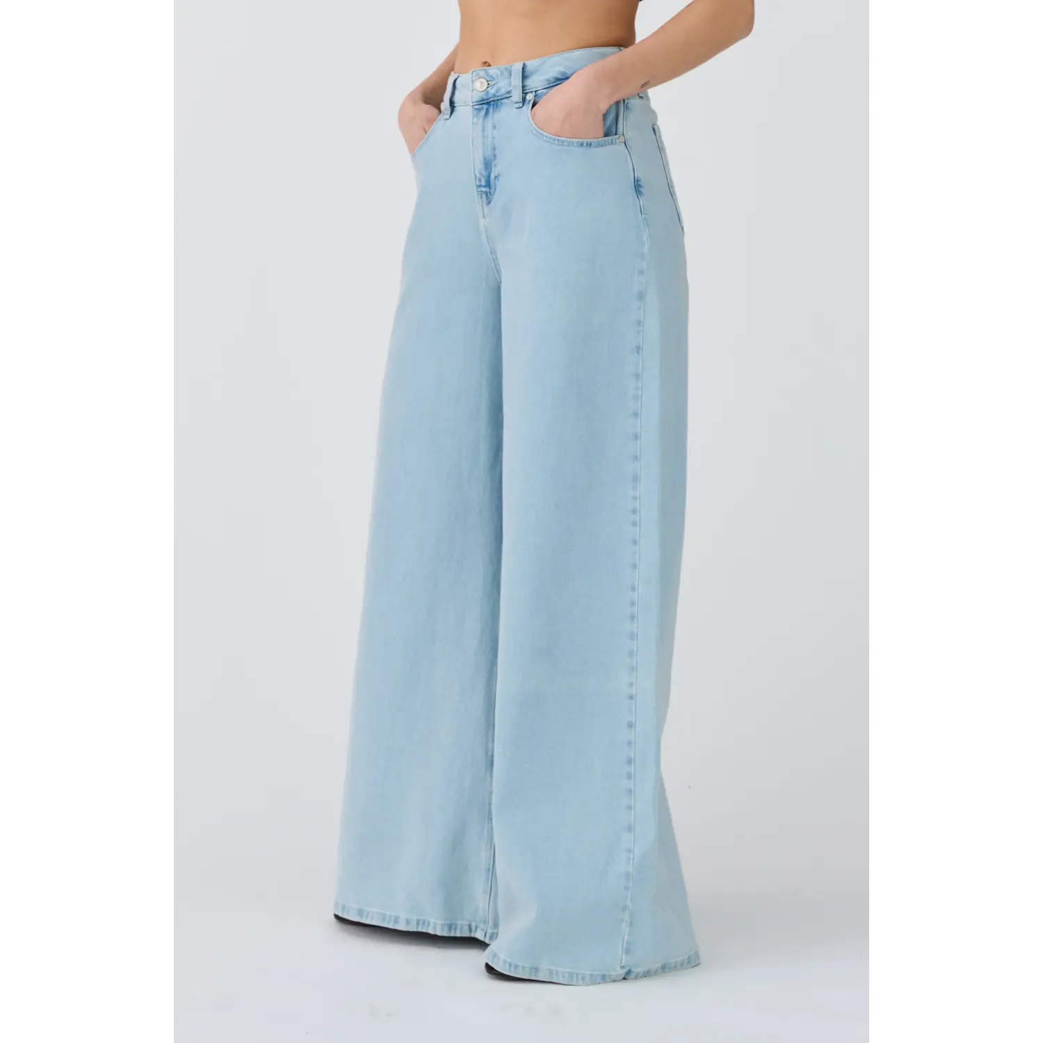 IVY Copenhagen Tyla Oversized Wide Leg Jeans Licht Blauw - Afbeelding 3