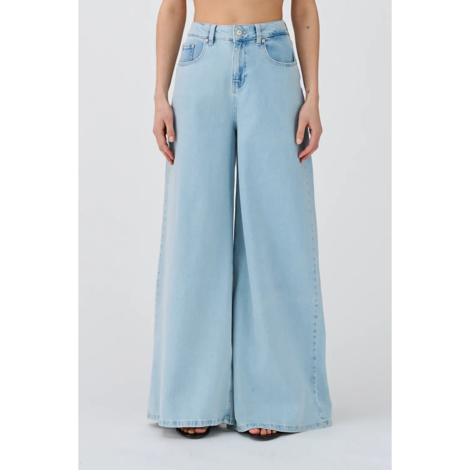 IVY Copenhagen Tyla Oversized Wide Leg Jeans Licht Blauw