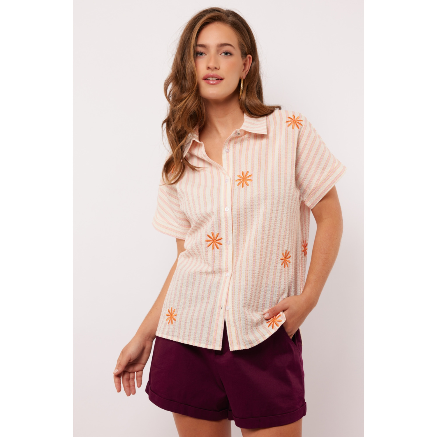 Fluresk Gwendolyn Flower Blouse Wit