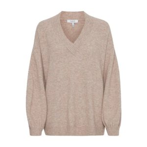B.young Byomea V-Hals Trui Beige