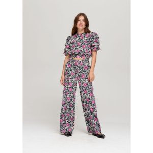 Harper&Yve Holly Flower Broek Zwart Roze