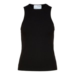 Selected Femme SLFAnna O-Neck tanktop Zwart