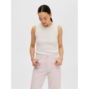 Selected Femme Lydia O-neck Knit Top Birch