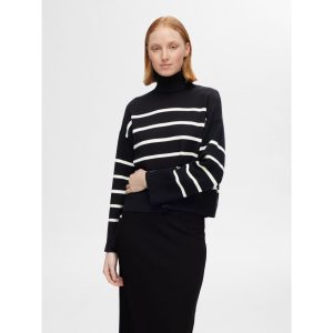 Selected Femme SLFKamma Coltrui Zwart Wit