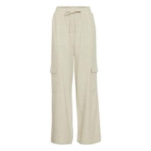 ICHI Daley Linnen Cargo Pants Zand