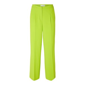 Selected Femme Tinni MW Wide Pants Lime