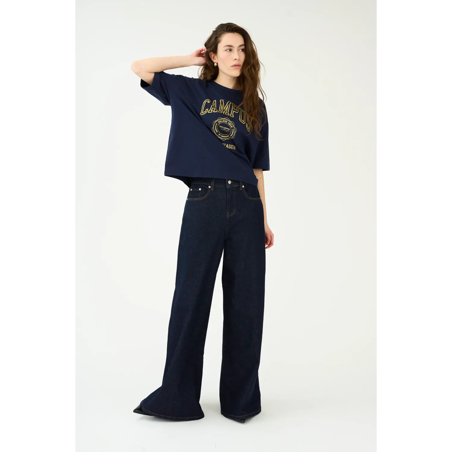 Ivy Copenhagen Tyla Oversize Jeans Donker Blauw - Afbeelding 4