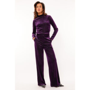 Fluresk Zelda Velvet Gliiter Pants Paars