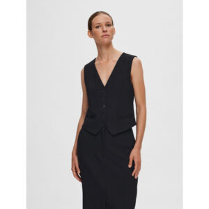Selected Femme SLFRita gilet zwart