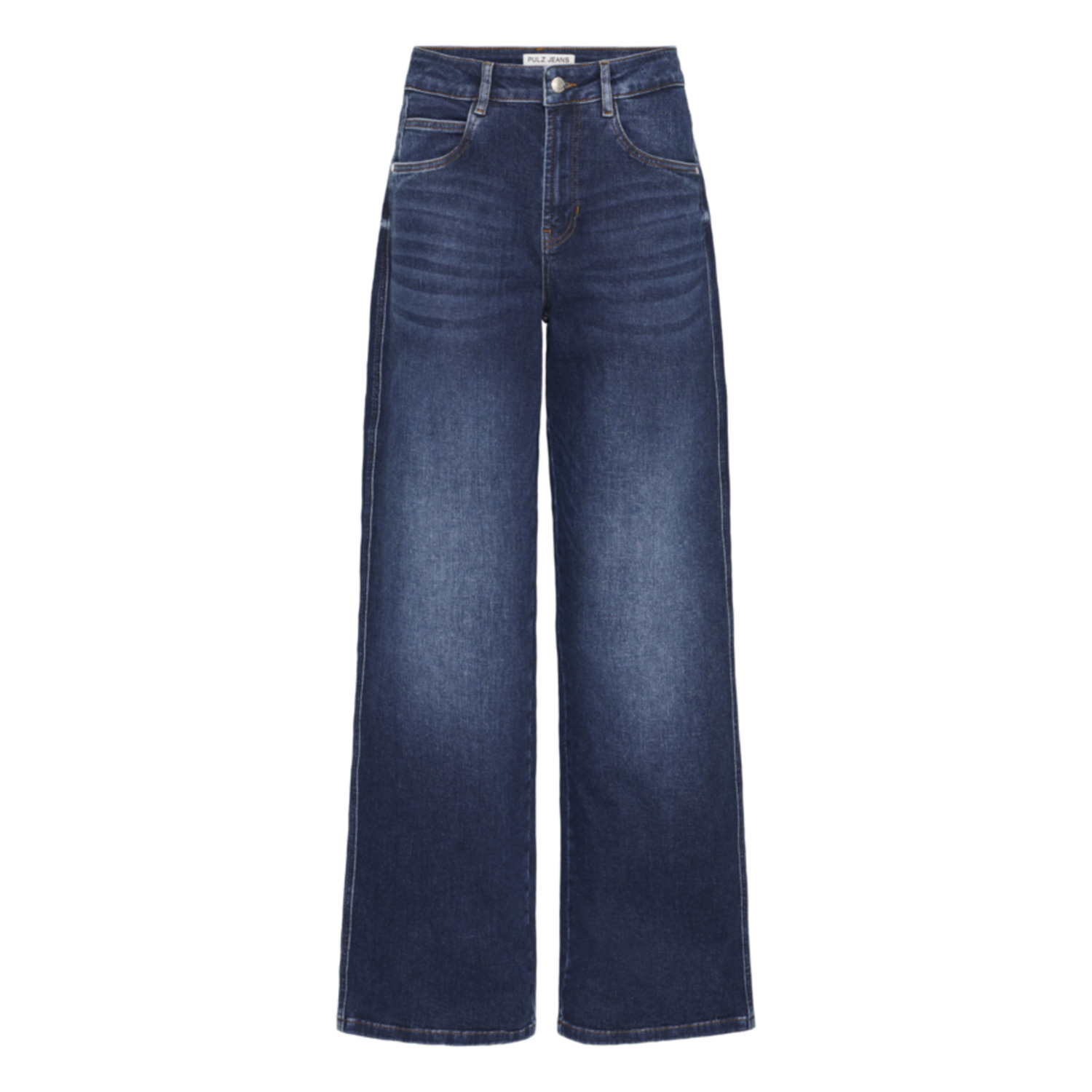 Pulz PZAthena Ultra High Waisted Jeans Donker Blauw