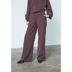 Sisters Point Verina-PA2 Krijtstreep Broek Bruin