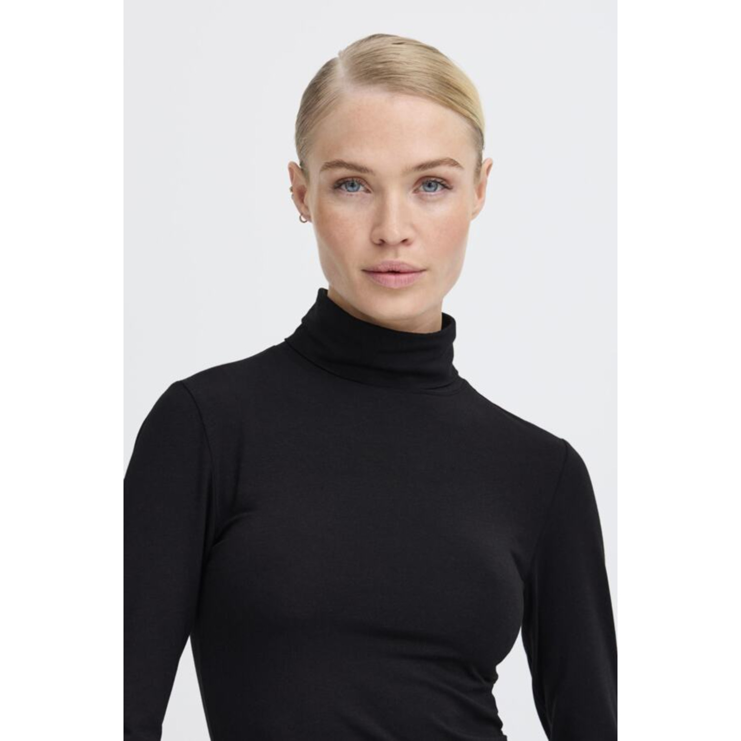 B.young BYPamila Roll Neck Top Zwart - Afbeelding 5
