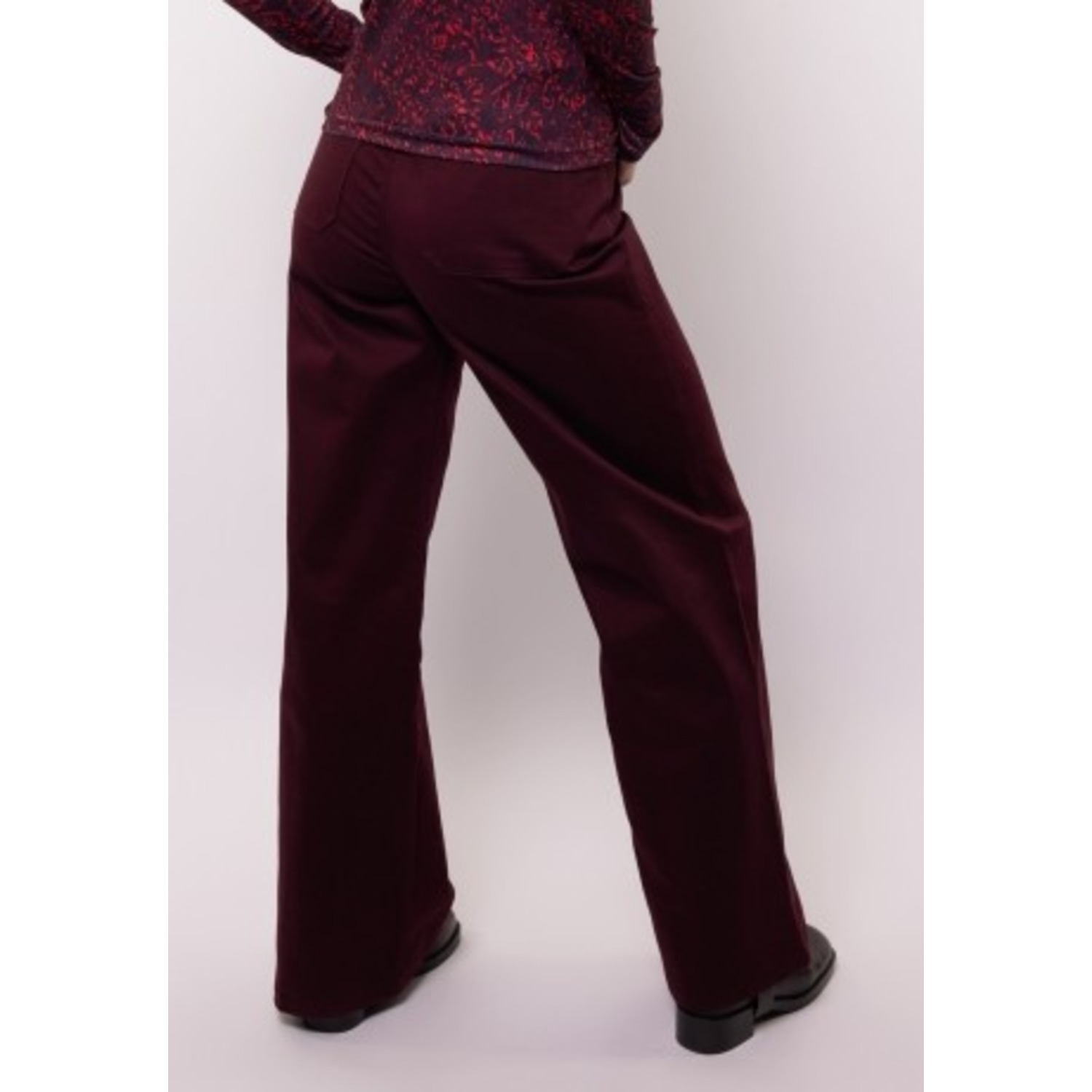Fluresk Raquel Wide Leg Pants Bordeaux Rood - Afbeelding 2