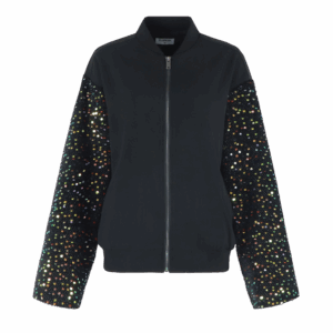 Fluresk Solenne Bomber Pailletten Jacket Zwart