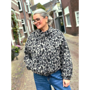 Pulz PZRosie Leopard Bomber Jas Bruin