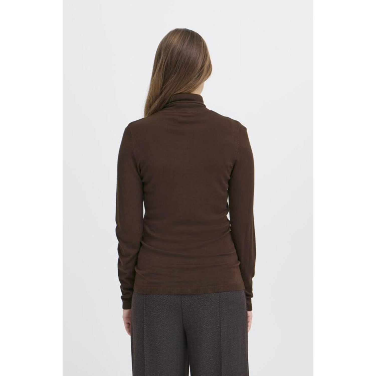 ICHI IHMafa RN Col Top Bruin - Afbeelding 2