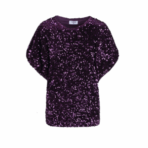 Fluresk Jenisis Pailletten Top Paars