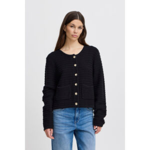 ICHI IHBeccas Button Vest Zwart