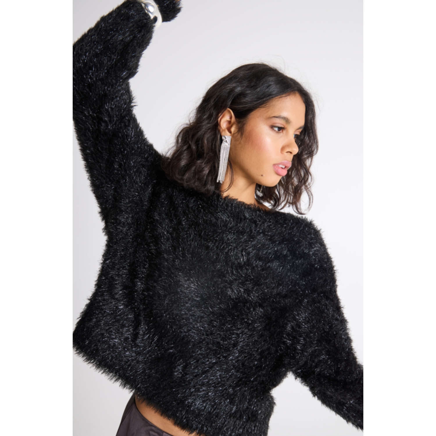 ICHI IHBlizi 'Glitter" Trui Zwart