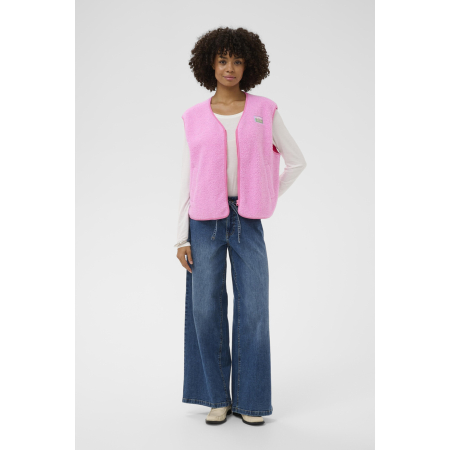 Culture CUcatina Teddy Waistcoat Roze - Afbeelding 2