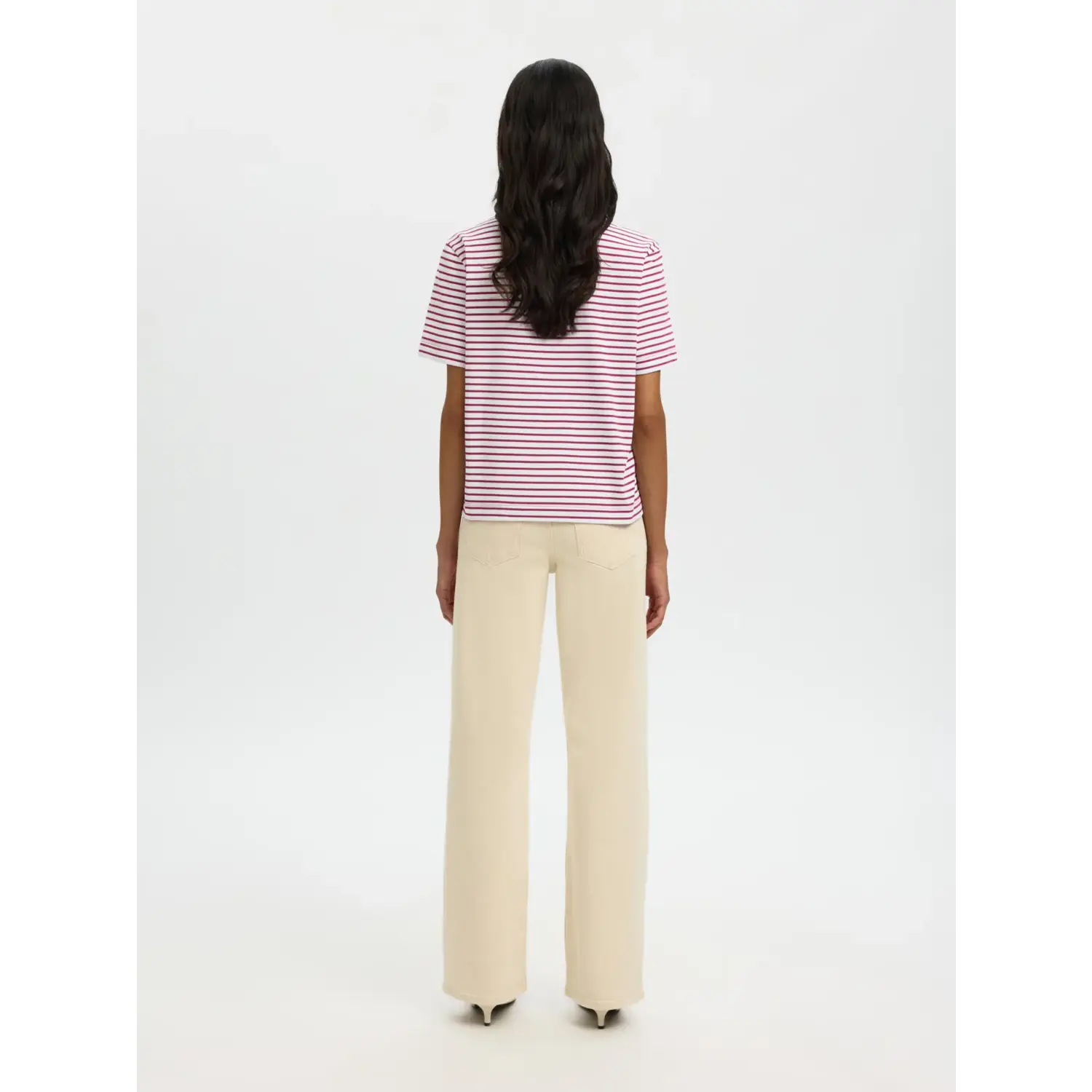 Selected Women SLWEssential Boxy T-Shirt Anemone Wit - Afbeelding 3