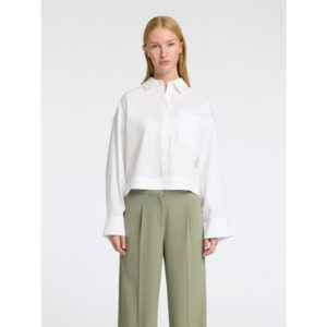 Selected Femme SLFAstha Cropped Blouse Wit