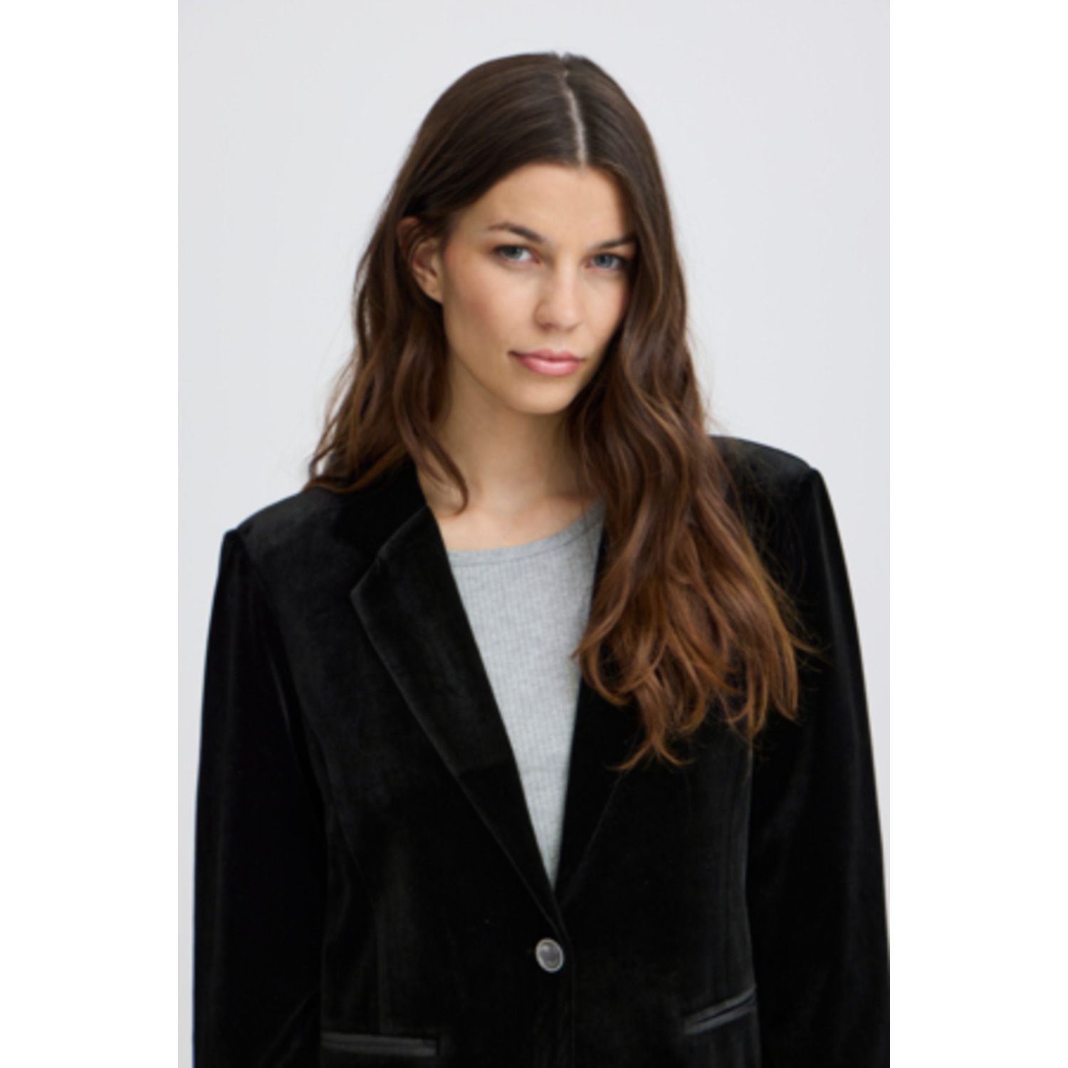 ICHI IHVelvetty Blazer Zwart - Afbeelding 6