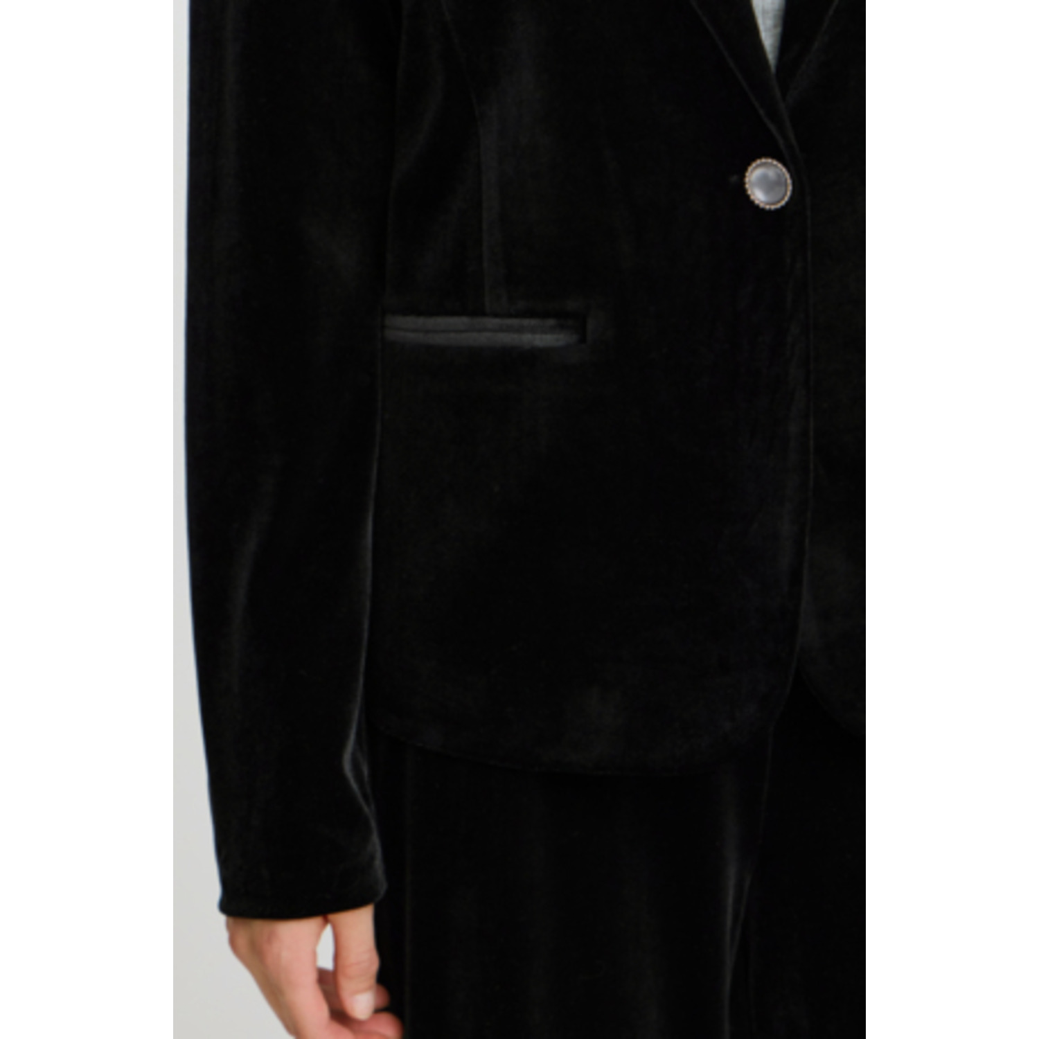 ICHI IHVelvetty Blazer Zwart - Afbeelding 7