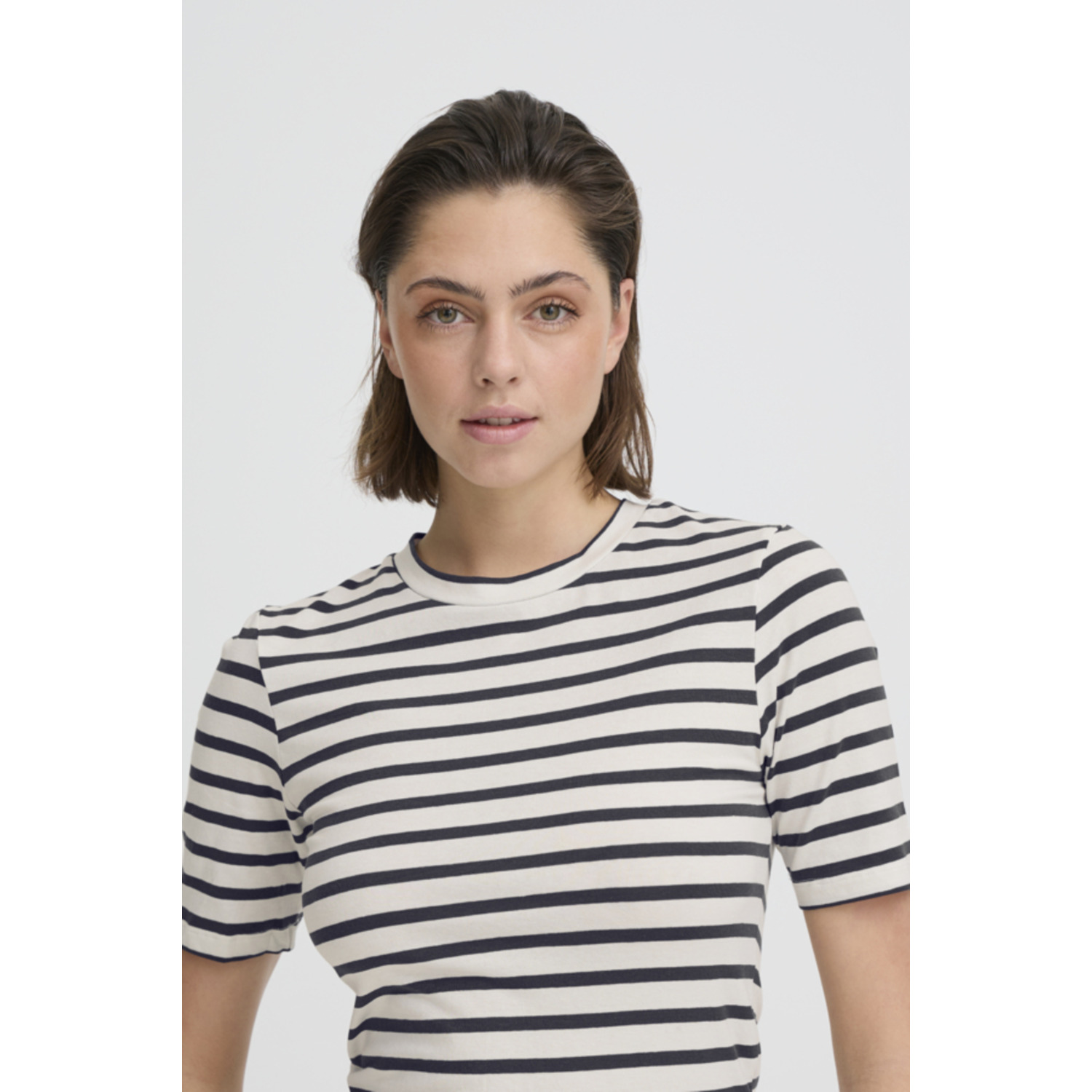 ICHI IHMira Striped T-Shirt Blauw Wit - Afbeelding 3