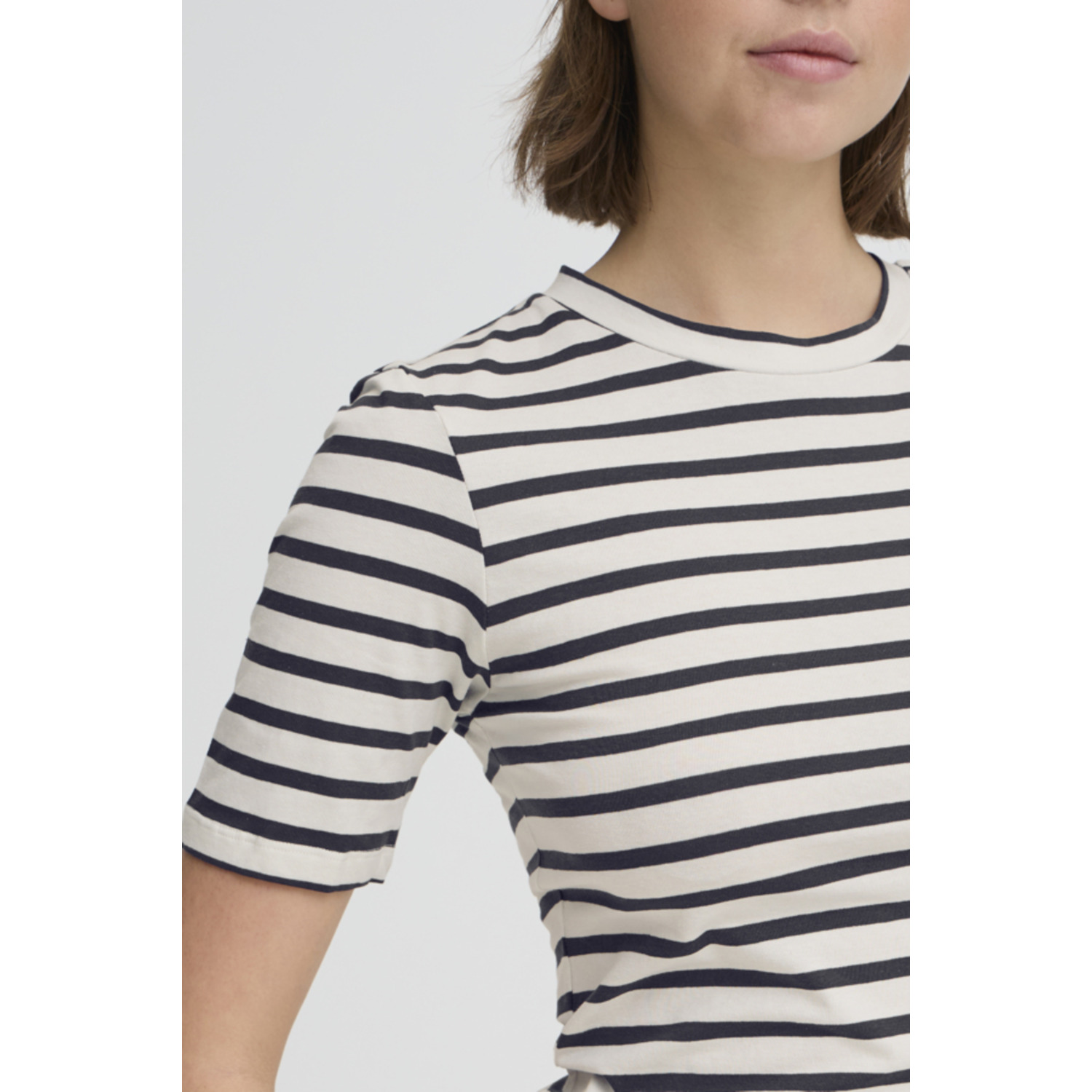 ICHI IHMira Striped T-Shirt Blauw Wit - Afbeelding 4