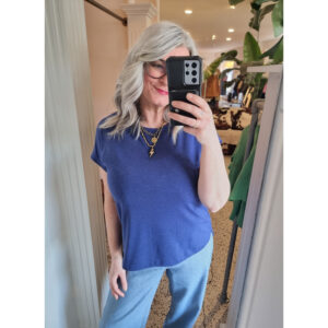 ICHI IHRebel SS6 T-shirt Blueprint Blauw