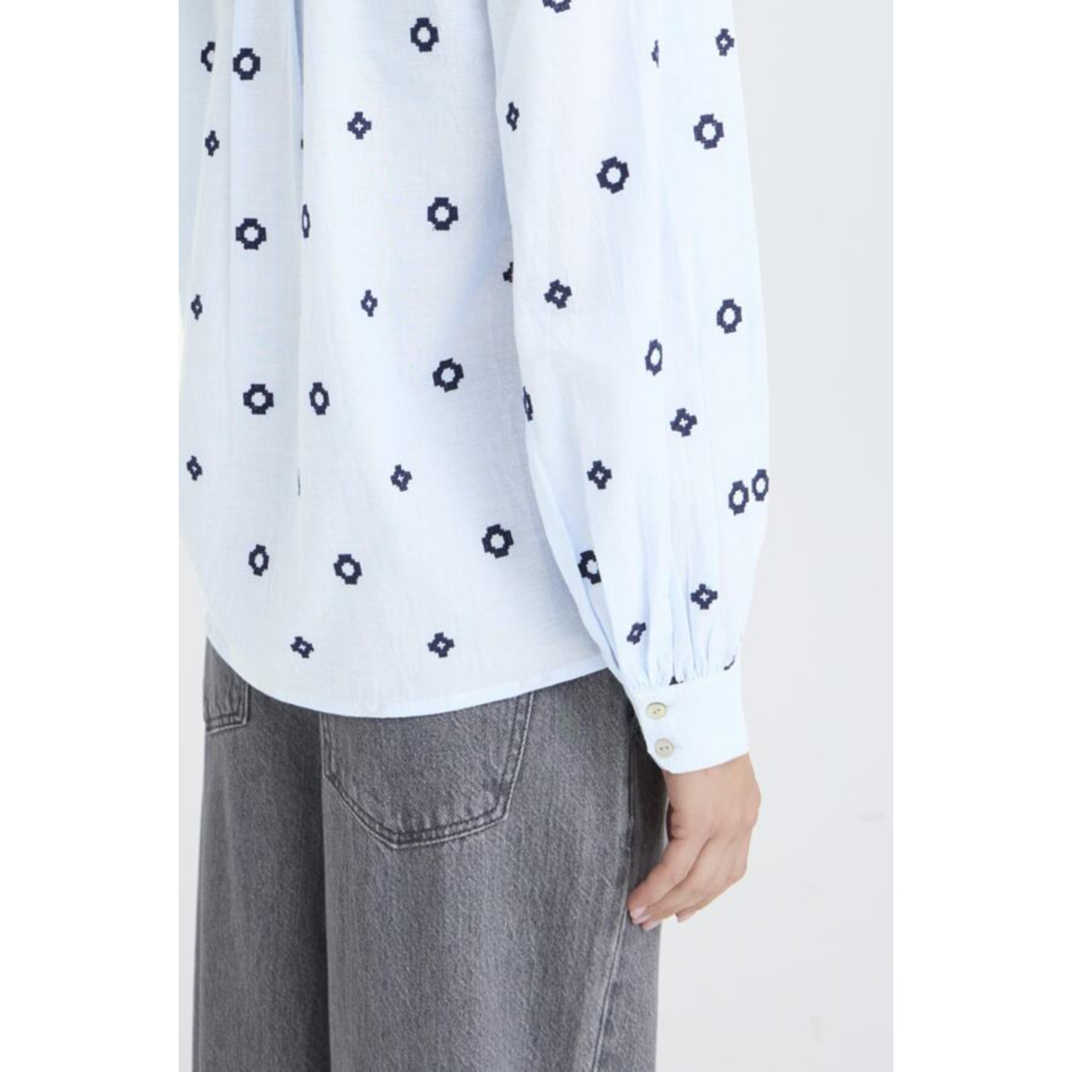 B.young BYFabienne Blouse Licht Blauw - Afbeelding 4