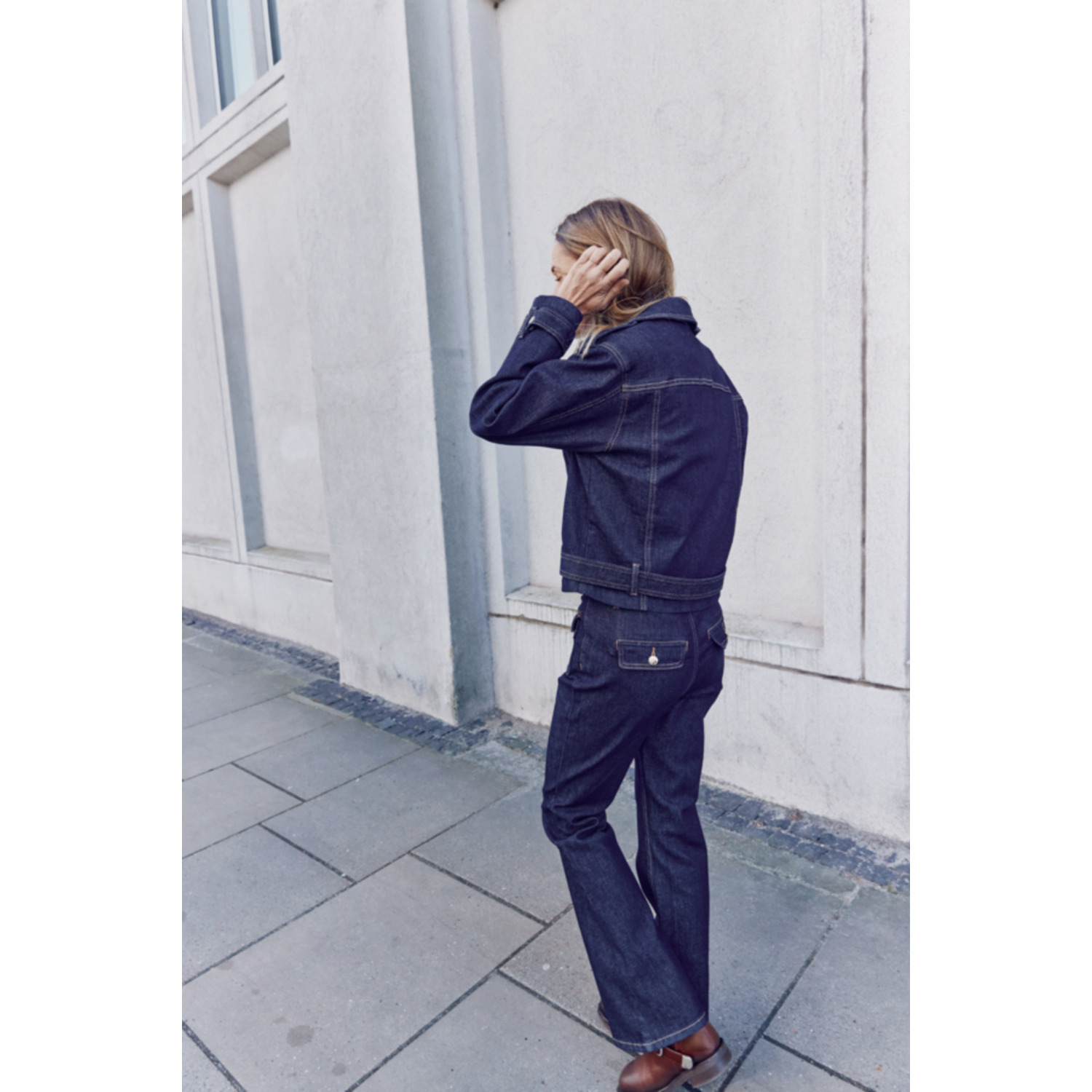 Pulz PZChel UHW Bootcut Jeans Donker Blauw - Afbeelding 3