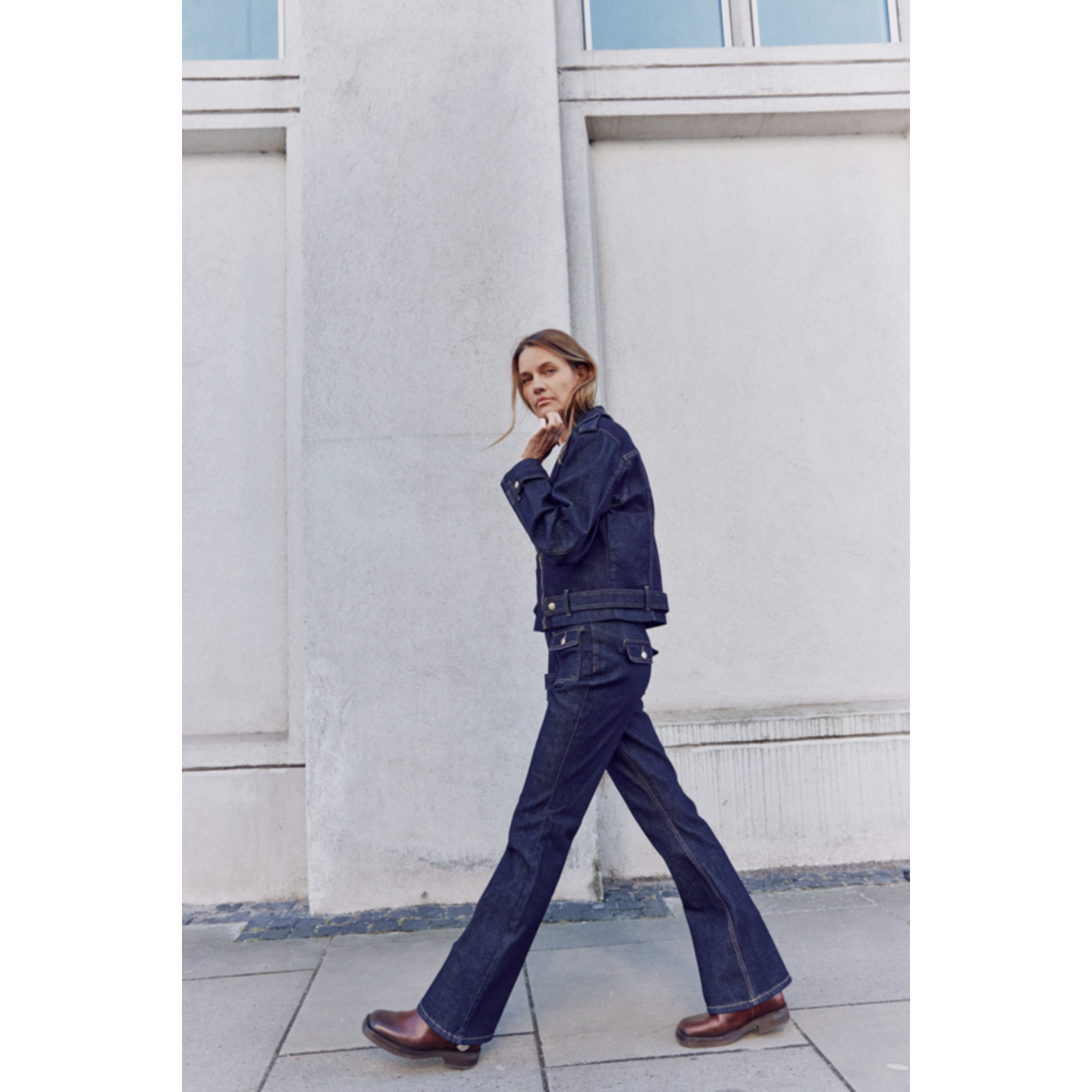 Pulz PZChel UHW Bootcut Jeans Donker Blauw - Afbeelding 7