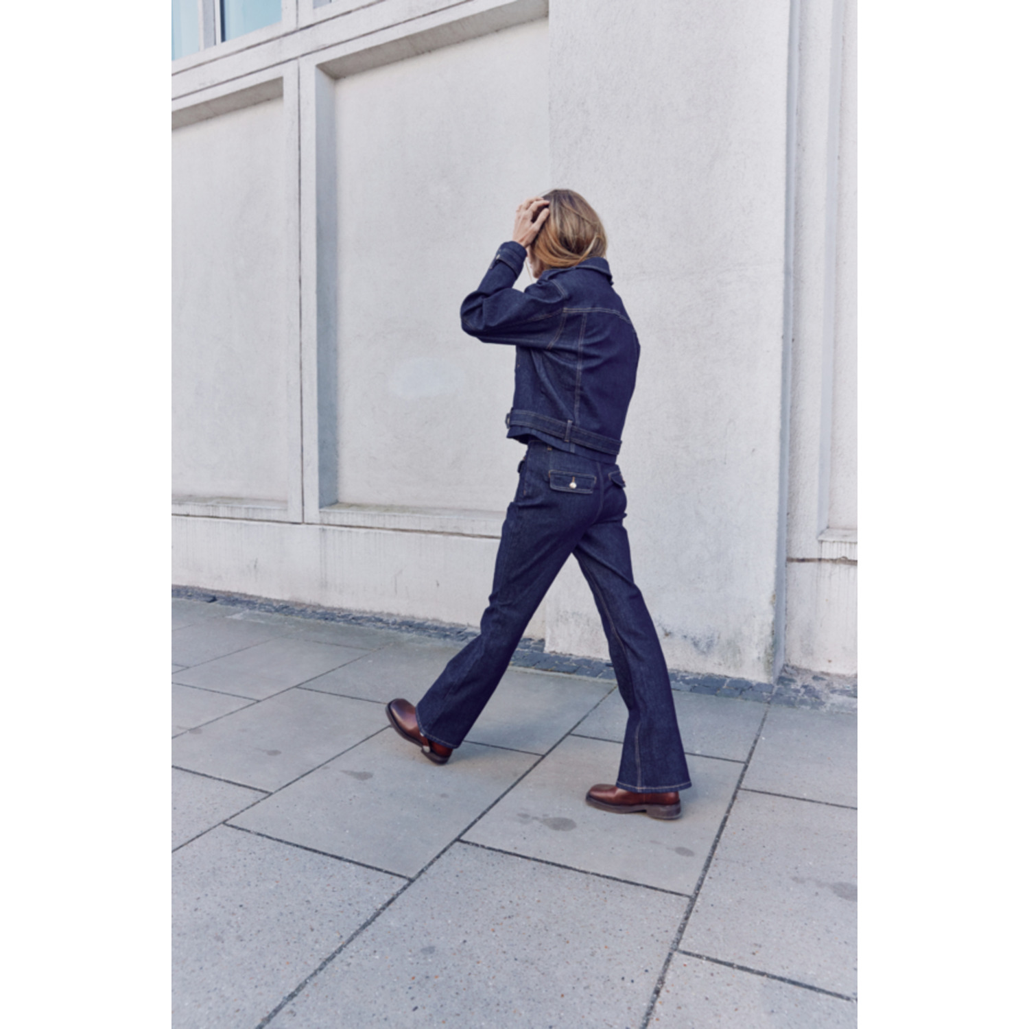 Pulz PZChel UHW Bootcut Jeans Donker Blauw - Afbeelding 4