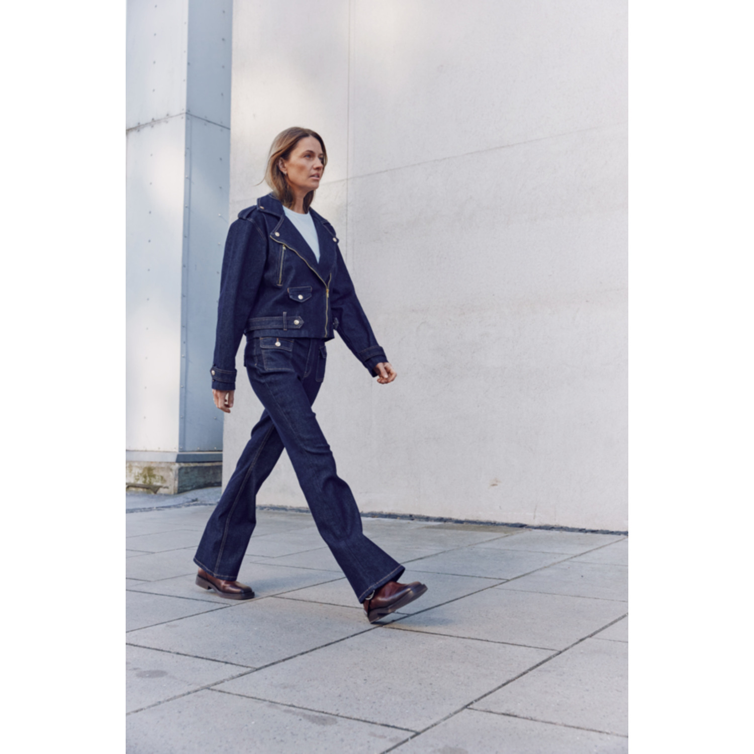 Pulz PZChel UHW Bootcut Jeans Donker Blauw - Afbeelding 8