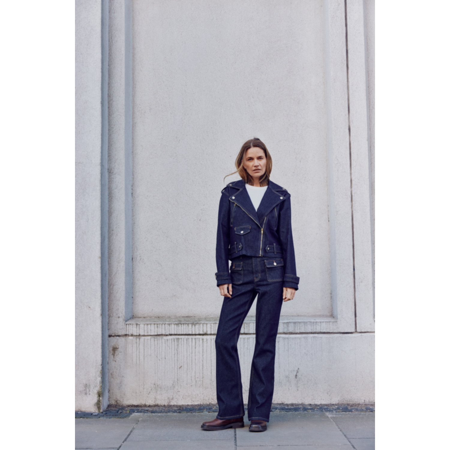 Pulz PZChel UHW Bootcut Jeans Donker Blauw - Afbeelding 5