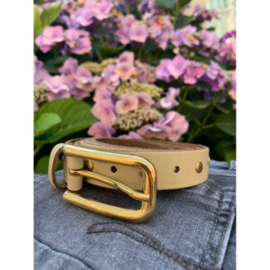 Elvy riem studs goud/beige