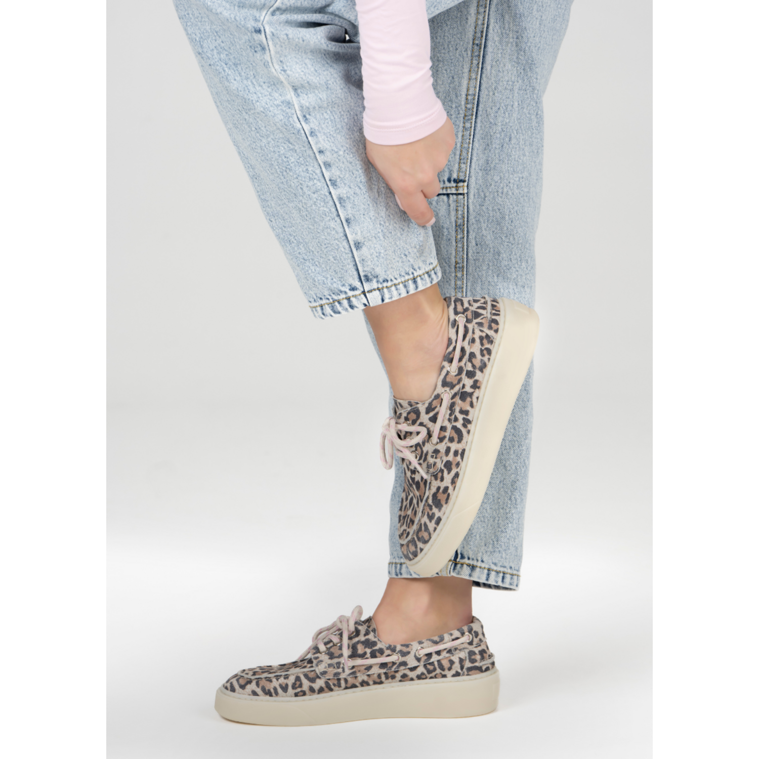 DWRS Label Hazel Leopard Bootschoen Beige