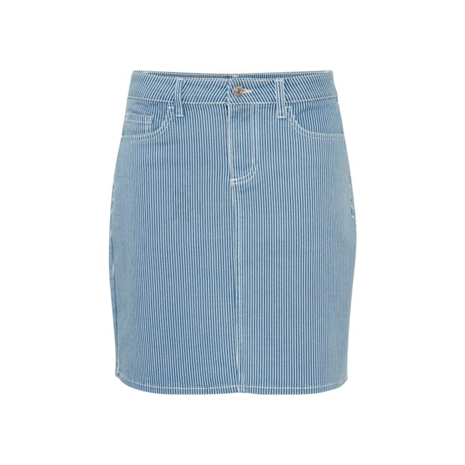 B.Young ByKasio Denim Streep Skirt Blauw - Afbeelding 6