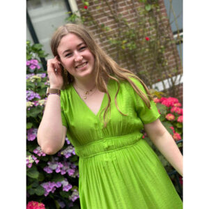 ICHI Dress IhQuilla Groen