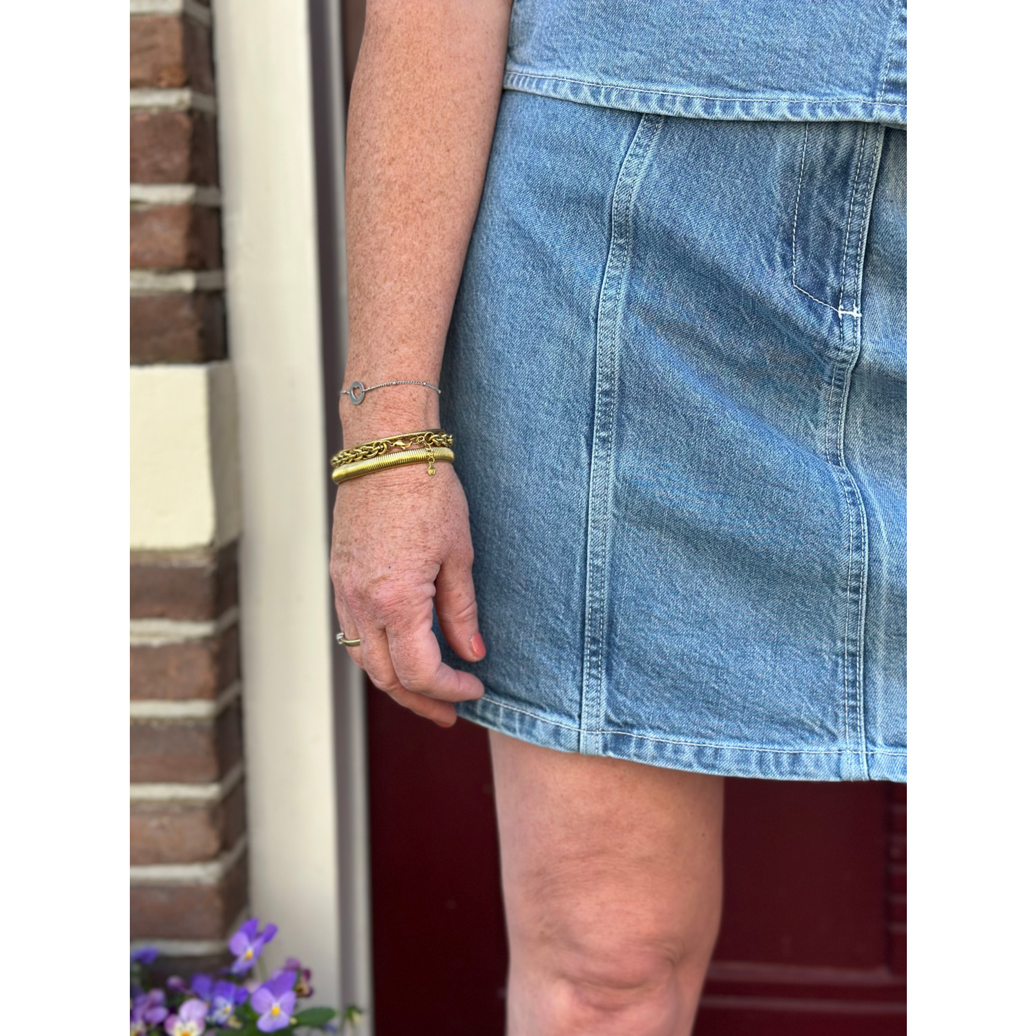 MSCH Copenhagen Elida Ada Denim Skirt Blauw - Afbeelding 5