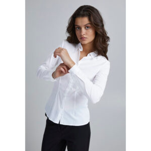 ICHI IhDima Getailleerde Blouse Wit