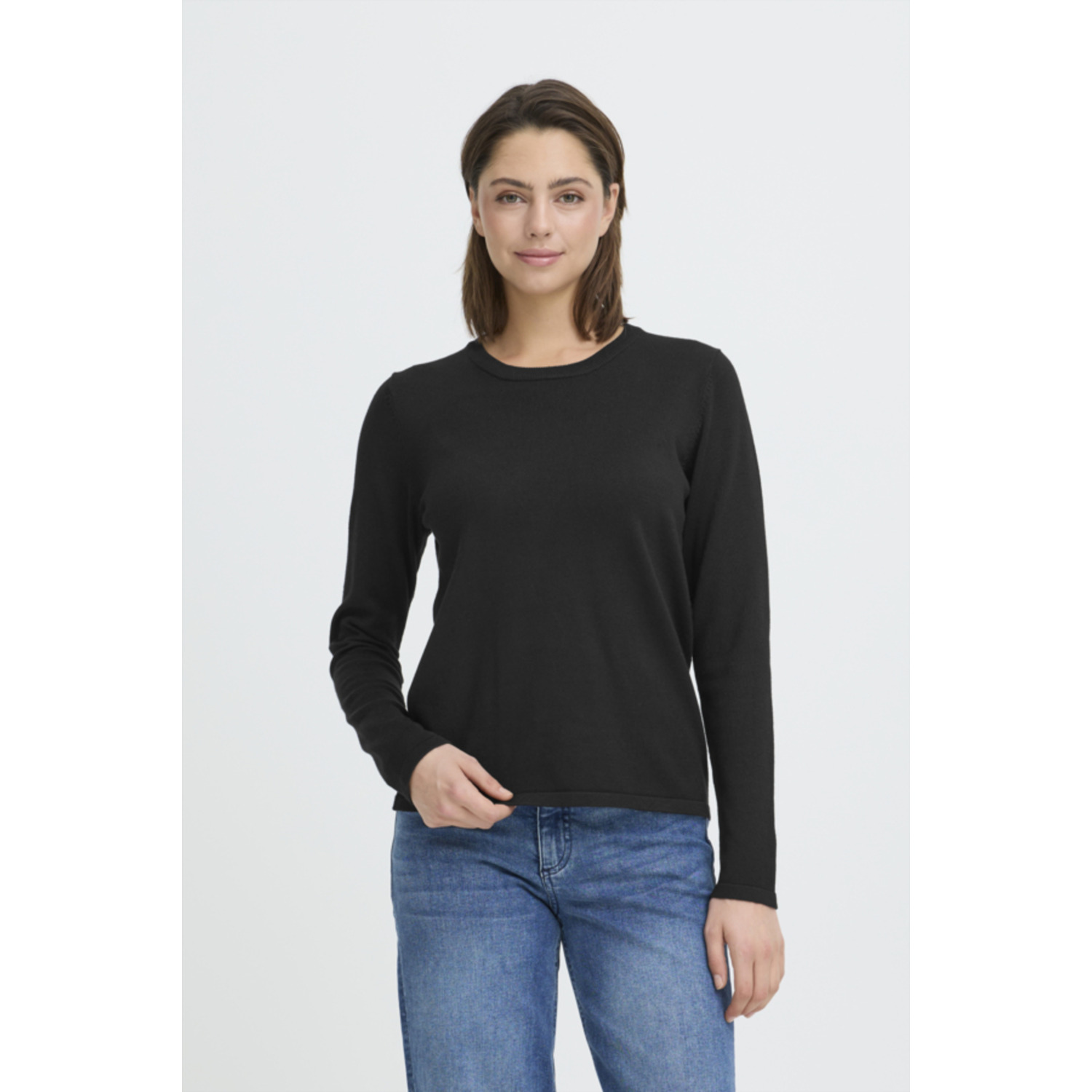 ICHI IHLuls O-Neck LS Zwart - Afbeelding 4