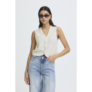 B.young BYMikala Gebreid Gilt Room Wit