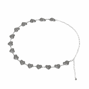 Fluresk Zelie Chain Hartjes RIem Zilver