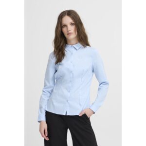 ICHI IhDima Getailleerde Blouse Licht Blauw