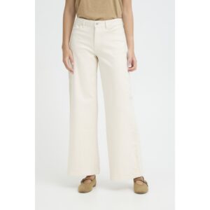 ICHI IHZiggy Wide Leg Jeans Beige