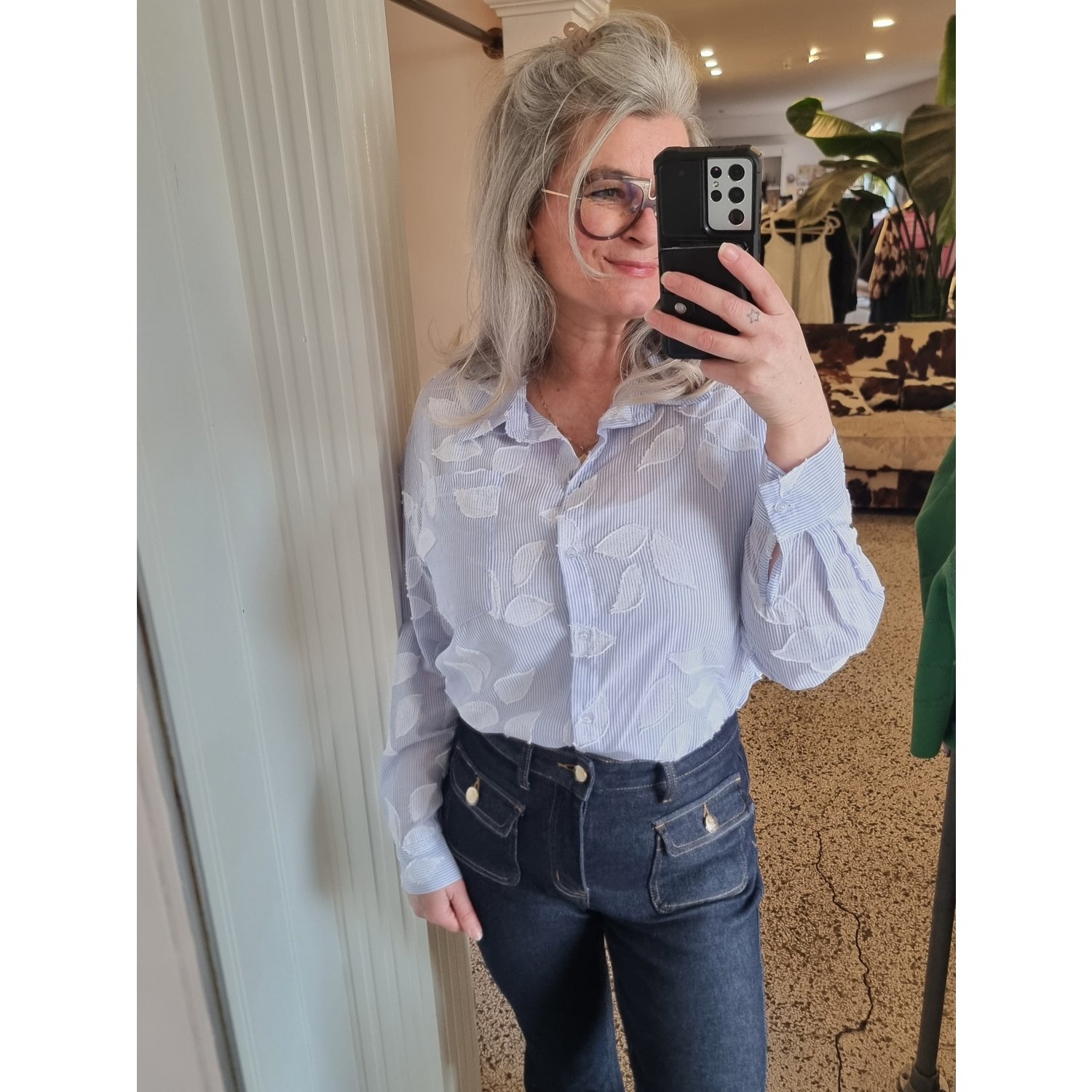 Pulz PZChel UHW Bootcut Jeans Donker Blauw - Afbeelding 11