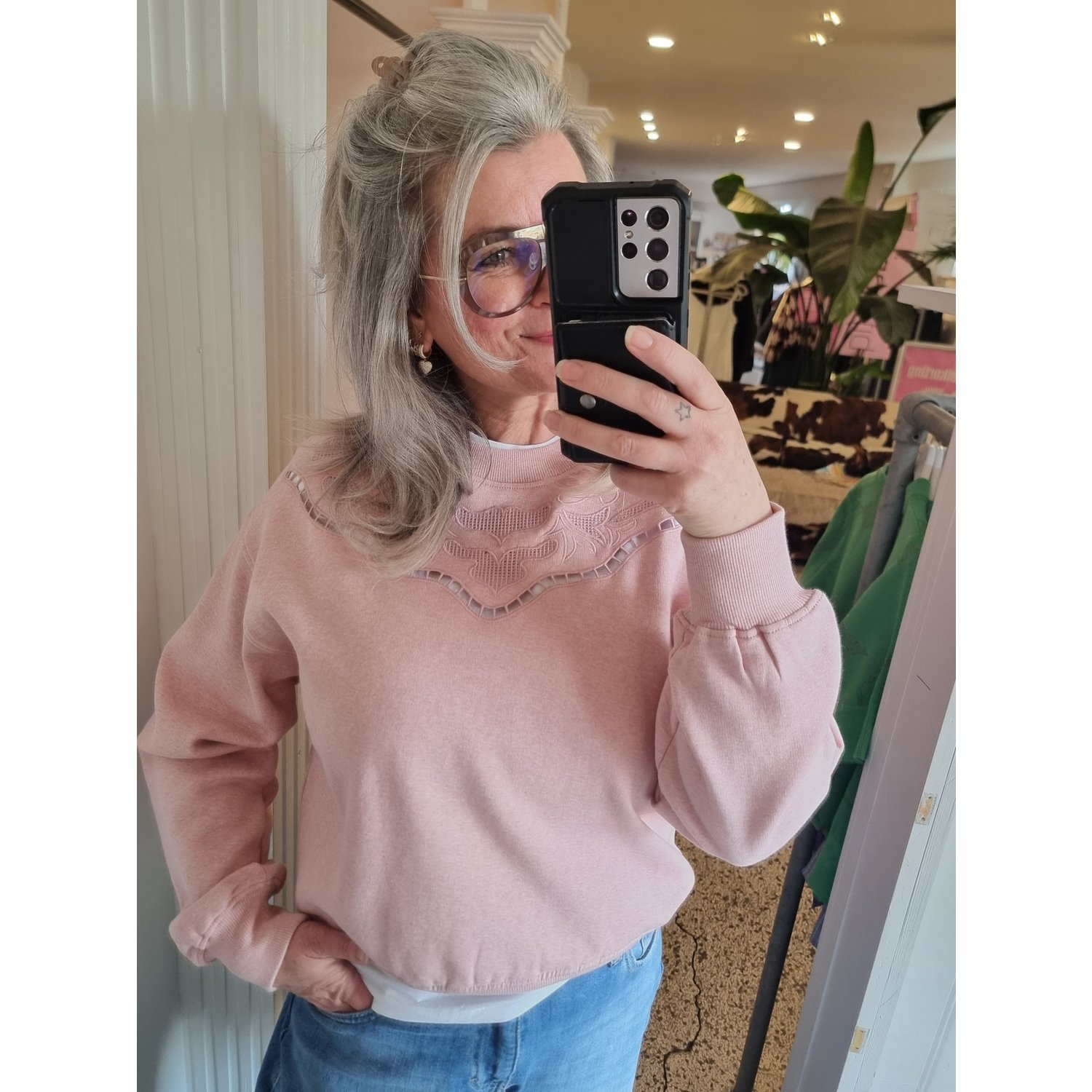 Pulz PZAnastasia Sweater Zilver Roze - Afbeelding 5